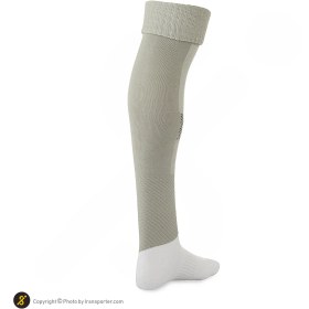 تصویر جوراب فوتبال ساق بلند آلشپرت کف حوله ای ALA MUH2146-103 | طوسی/سفید 
