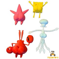 تصویر مگنت یخچال باب اسفنجی و دوستان پک ۴ عددی 