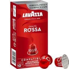 تصویر کپسول قهوه آلومینیومی لاوازا مدل Qualità Rossa Lavazza Qualità Rossa, Nespresso Compatible Aluminium Capsules