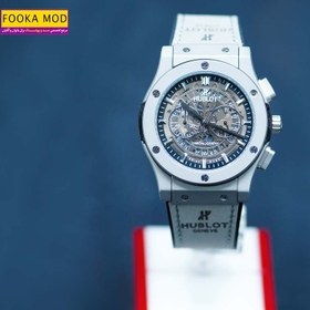 تصویر ساعت مردانه هابلوت اسکلتون طوسی - HUBLOT 