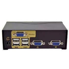 تصویر سوئیچ کی وی ام 2 خروجی اتومات VGA+USB فرانت مدل FN-K2US FARANET FN-K2US VGA+USB 2 Port Automatic KVM Switch