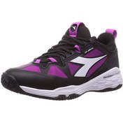 تصویر کفش تنیس زنانه دیادورا Speed Blushield Fly 2 + W SG Black/White/Purple 