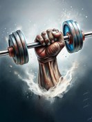 تصویر حوله زیرانداز ورزشی باشگاهی مرد بدنساز 