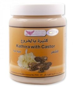 تصویر کاتیرای حاوی روغن Ricin برای مو 500 گرم برند kuwait shop Kathira with castor for hair 500 g