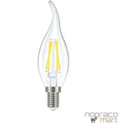 تصویر لامپ ال ای دی 5 وات مدل اشکی فیلامنت نمانور پایه E14 