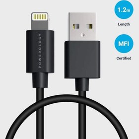 تصویر کابل تبدیل USB-C به لایتنینگ مدل P12BLB-L طول 1.2 متر PowerOlogy 