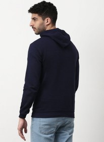 تصویر هودی شیک و راحت به رنگ مشکی زاغ برند campus sutra Stylish Comfortable Hoodie Raven Black