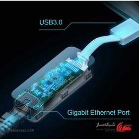 تصویر کارت شبکه یو اس بی تی پی لینک مدل یو ای 300 UE300 USB 3.0 to Gigabit Ethernet Network Adapter