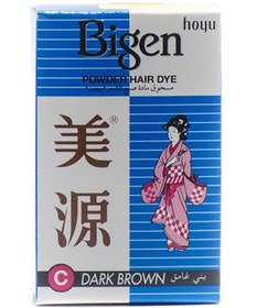 تصویر رنگ موی پودری قهوه‌ای تیره ۶ گرم برند bigen Powder Hair Dye Dark Brown 6grams