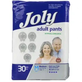 تصویر پوشک بزرگسال جولی Joly adult pants سایز (M) بسته 30 عددی 