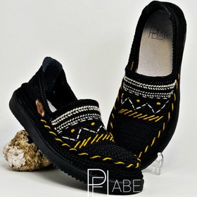 تصویر گیوه مدل نوار زرد - مشکی / 4 giveh_mardane