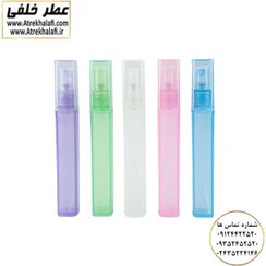 تصویر ظرف عطر اسپری 5 میل رز 5 رنگ بسته 60 عدد کارتون 720 عددی 