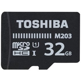 تصویر کارت حافظه microSDHC توشیبا M203 ظرفیت 32 گیگابایت Toshiba M203 UHS-I Class 10 100MBps 32GB MicroSDHC Memory Card