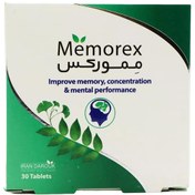 تصویر قرص گیاهی مموركس 30 عدد ایران داروك Iran Darouk Memorex Tabs