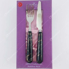 تصویر کاردو چنگال ماربل 