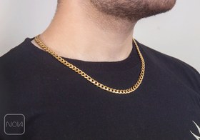 تصویر گردنبند کارتیر مردانه طلایی بدلیجات 