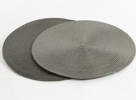 تصویر زیر بشقابی گرد حصیری 