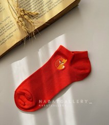 تصویر جوراب مچی زنانه نخ پنبه گلدوزی شده برند کالزلند 