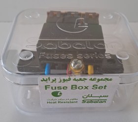 تصویر جعبه فیوز سه تایی داخل موتور پراید سبلان Fuse box for car