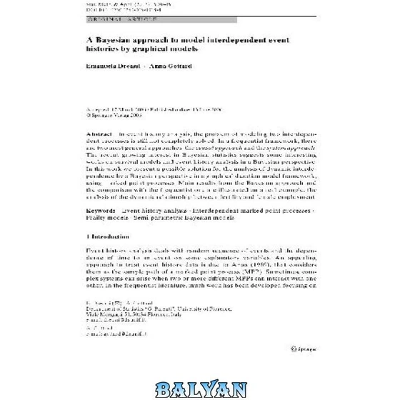 خرید و قیمت دانلود کتاب A Bayesian approach to model interdependent ...