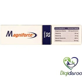 تصویر مگنیفورت مکمل منیزیم همراه با ویتامین B6 B1 K2 D3 موارد ا Magniforte Magniforte