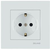 تصویر پریز برق محافظ دار با پایه سرامیکی دلند طرح آسا ا Protective power socket with Deland ceramic base, ASA model Protective power socket with Deland ceramic base, ASA model