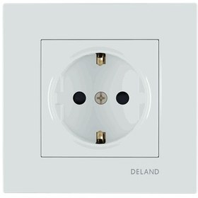 تصویر پریز برق محافظ دار با پایه سرامیکی دلند طرح آسا ا Protective power socket with Deland ceramic base, ASA model Protective power socket with Deland ceramic base, ASA model