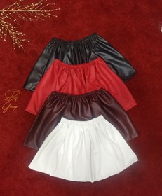 تصویر دامن چرم مدل S1002-35 