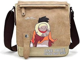 تصویر HAMIQI Anime One Piece Shoulder Bag Attack on Titan Clamshell Messenger Bag Naruto Cross Body Backpack Student Fashion Sling Bag Canvas Casual Bag Handbag 