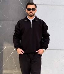 تصویر دورس نیم زیپ - سرمه ای / Xl 