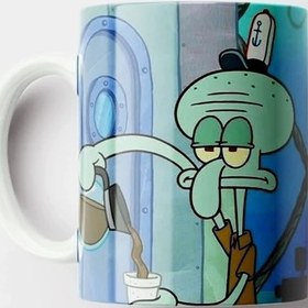 تصویر ماگ سرامیکی طرح باب اسفنجی اختاپوس کد200 