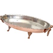 تصویر مرغ خوری مسی بیضی گوشواره دار - سایز یک 