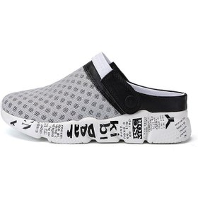 تصویر دمپایی مشبک برند generic Mesh Detailed Slippers Black/Grey/White