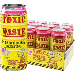 تصویر نوشیدنی انرژی زا بدون کالری تاکسیک با طعم توت فرنگی و کیوی ۴۷۳ میل Toxic Waste Strawbry Kiwi Energy Drink 