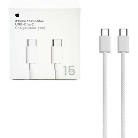 تصویر کابل دو سر تایپ سی روکارتنی آیفون 15 پرو مکس Iphone 15 Pro Max Cable 