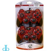 تصویر گیم پد جفتی ایکس پی شوکدار حرفه ای XP-MX216M قرمز Gamepad Double Shock Controller XP-MX216