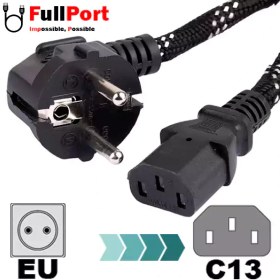 تصویر کابل برق کیس EU-C13 گیگافلکس با طول 1.5 متر GIGA FLEX 3Cx0.75MM EU-C13 Power Cable 1.5M