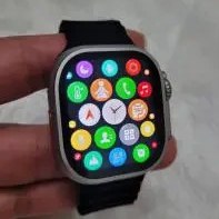 تصویر ساعت هوشمند مدل MT8 ultra همراه با لوگو اپل 49mm - مشکی MT8 ULTRA