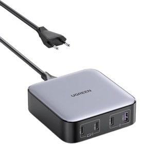 تصویر شارژر رومیزی 100 وات Nexode با 3 پورت USB-C و 1 پورت USB-A یوگرین مدل CD328 