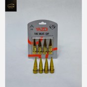 تصویر سروالف فشنگی طلایی – بسته ۴عددی مخصوص اکسسوری خودرو Golden Bullet Shift Knob – 4-Pack Car Accessory for Sporty Look