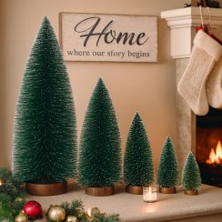 تصویر درخت مصنوعی کاج مینیاتوری کریسمس مدل ایکیا – در ۵ سایز مختلف (۱۰ تا ۴۰ سانتی‌متر) 