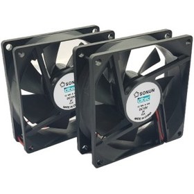 تصویر فن ۸*۸ ۱۲ ولت ۰٫۳۰ آمپر ۲٫۵ سانتی 8X8X2.5CM DC12V 0.30A COOLING FAN