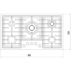 تصویر گاز رومیزی کن مدل POLARIS POLARIS tabletop can gas cooker