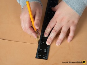 تصویر خط کش فلزی L مشکی 