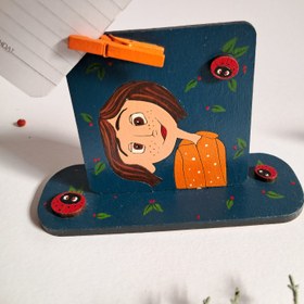 تصویر اکسسوری چوبی نقاشی کورالین - زیرلیوانی 