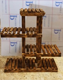 تصویر استند گلدان چوبی ایستا static wooden vase stand