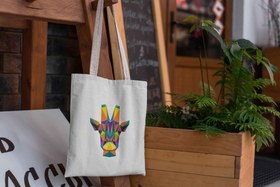 تصویر origami giraffe origami giraffe tote bag