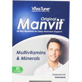 تصویر قرص مولتی ویتامین من ویت اورجینال 30 عدد ا VIVA TUNE Manvit Original for men 30 tab VIVA TUNE Manvit Original for men 30 tab