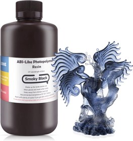 تصویر رزین رنگ مشکی دودی 1000 گرمی ELEGOO 3D Printer Resin - ارسال 20 روز کاری 