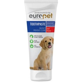 تصویر خمیردندان۱۰۰گرمی یوروپت با طعم گوشت گاو مناسب سگ Europet toothpaste for dog with beef flavour